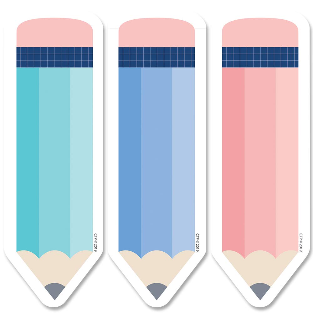Creative Teaching Press Calm & Cool Pencils Cut Outs, 6 in, CTP 8664
