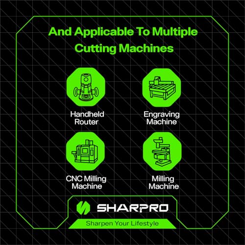 SHARPRO Chamfer Router Bits V Groove O Flute Spiral Router Bit 30 Degree 1/4 Inch Shank CNC Carbide V-bit for Engraving and Chamfering Lettering, Ideal for Wood, Metals(HB125-400) and PVC - Image 6