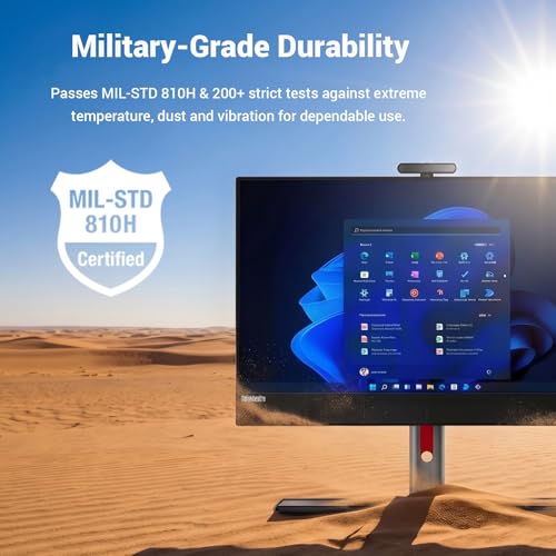 Image of Lenovo ThinkCentre M90a 23.8 inch FHD Business All-in-One, Intel Core i5-14500, 16GB RAM, 512GB SSD, Wired KB & Mouse, RJ-45, HDMI, Wi-Fi 6, DP Port, Windows 11 Pro, Black, w /Bundle