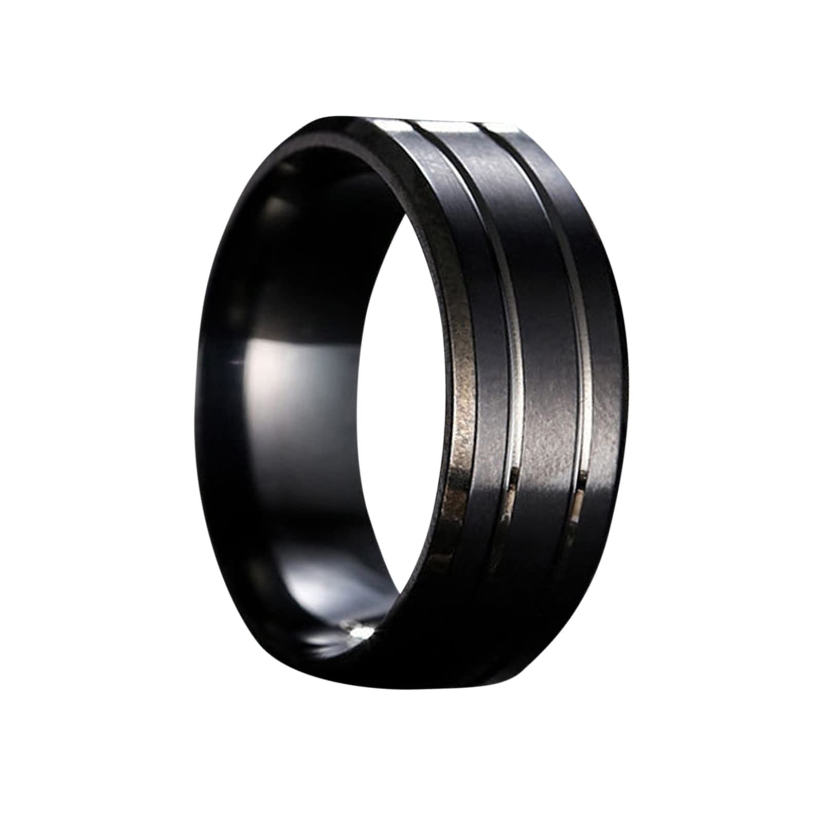 Amazon.co.jp: メンズ 結婚指輪 ブラック チタン ステンレス スチール 