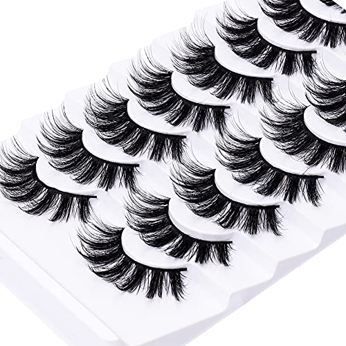 6D Mink Eyelashes Faux Fluffy Light Volume False Eyelashes Natural Fake Eyelashes Makeup 8 Styles Mixed Soft Lashes