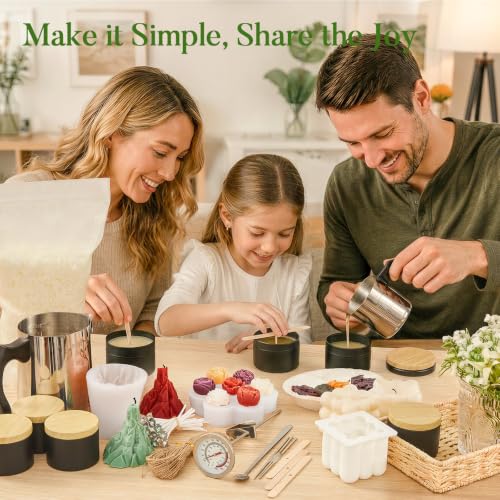 Kit de velas de cera de soja y abejas con moldes completos 6