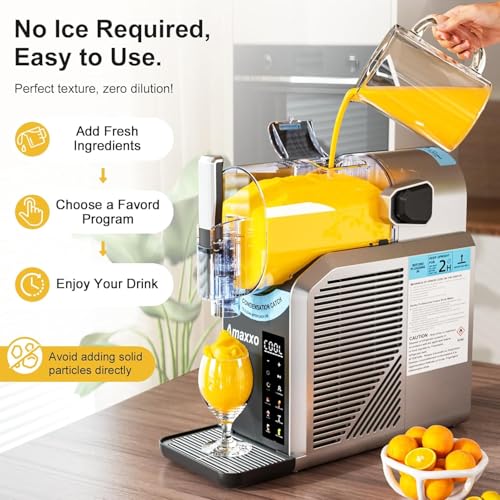 Image of Slushie Machine for Home 15-60Mins - 88oz Slushy Machine Maker No Ice Needed Self Cleaning, Frozen Drink Machine, 7 Preset Programs for Margarita, Frappes, Milkshakes, Soda, Fruit Juice Slushies