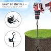 MIXXIDEA 24 in Mobile Home Anchors, Metal Ground Anchor Screw in, Heavy-Duty Earth Anchors with Adapter for Drill, Anchor Kits (24in-6pk) - 4