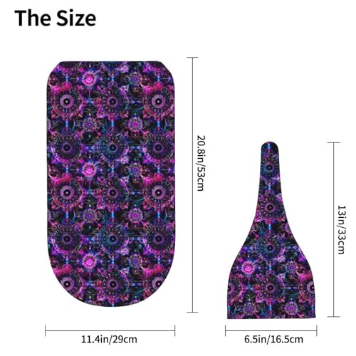 Image of Neon Bohemian Mandala Newborn Swaddle Blankets Hat Sets Soft Baby Receiving Blanket Swaddle Sack for Baby Shower Infant Boy Girl Gift