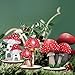Thyle 16 Pcs Wooden Mushroom Party Decorations Fairy Forest Centerpieces Enchanted Forest Decorations Wonderland Table Topper Vintage Mushroom Decor for Baby Shower Woodland Camping Birthday Party