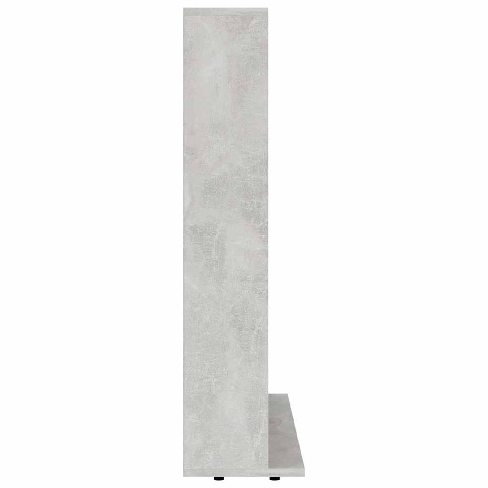 Gecheer CD-Regal, 15 offene Fächer, Betongrau, 100 x 23 x 89,5 cm, aus Holzwerkstoff, für Wohnzimmer, Büro oder Schlafzimmer zur Aufbewahrung von CDs, Schallplatten und Zubehör
