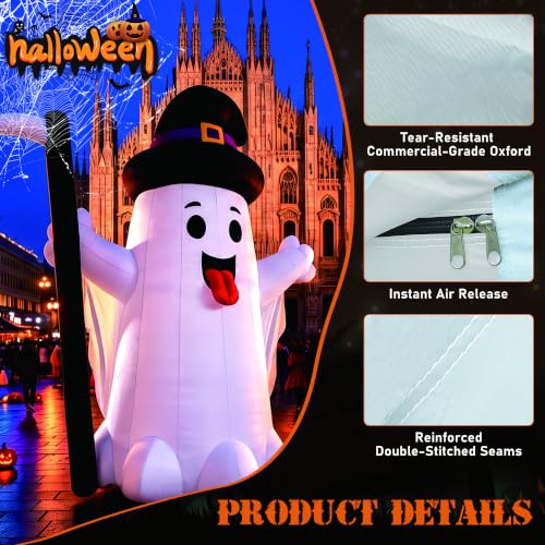 RELIFLOAT 20ft Halloween Inflatable Decorations Ghost Outdoor, Yard Blow Up - image 4