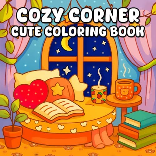 Cozy Corner: Cute Coloring Book: Comfy Coloring Book for Adults & Teens ...