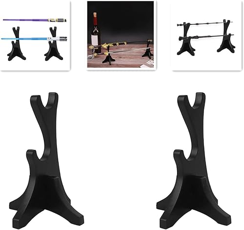 Miniatura 6 de Sword Holder 2 Pcs Acrylic Swords Black Storage Rack Shelf Sword Holder Standing