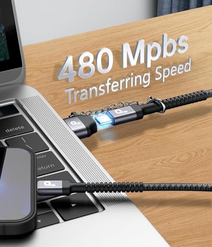 Image of USB C Cable 10FT, USBA to USBC Cable, USBC to C Cable, 2Pack Type C Fast Charging Cables Nylon Braided Cable for iPhone 17 /16 /15 /Pro /Plus /Pro Max /Samsung /LG, with USB C Female to USB A Male Adapter