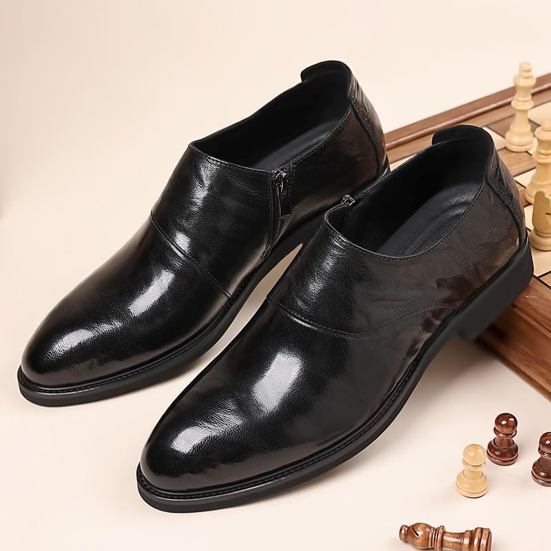 Men's Oxford Slip-On Casual Retro Dress Shoes Fashion Business Formal Leather Derby Shoes for Everyday Events3