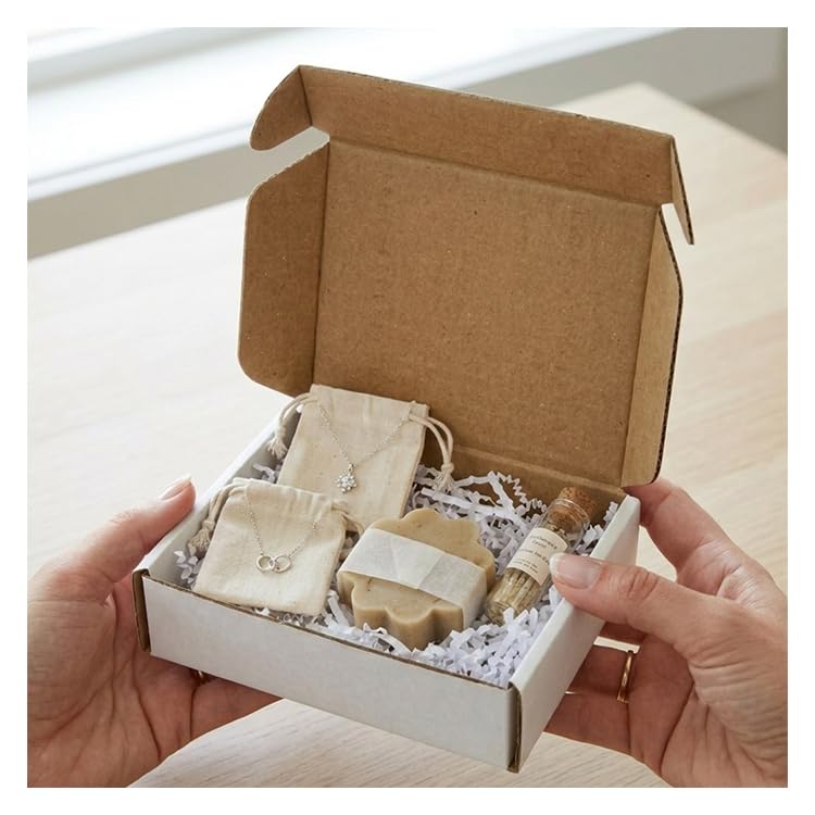 DCGPAC 3Ply | 6x6x2 Inch Pack of 100 | White Corrugated Flat Box For Secure Packaging & Shipping Tab Lock Packing Boxes. 2