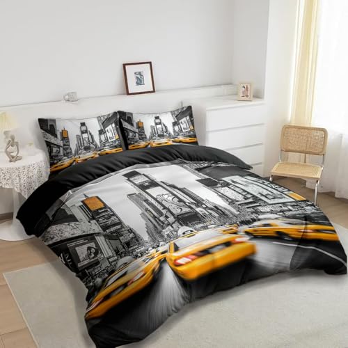 Housse de couette 220x240 cm New York réversible de qualité - 4