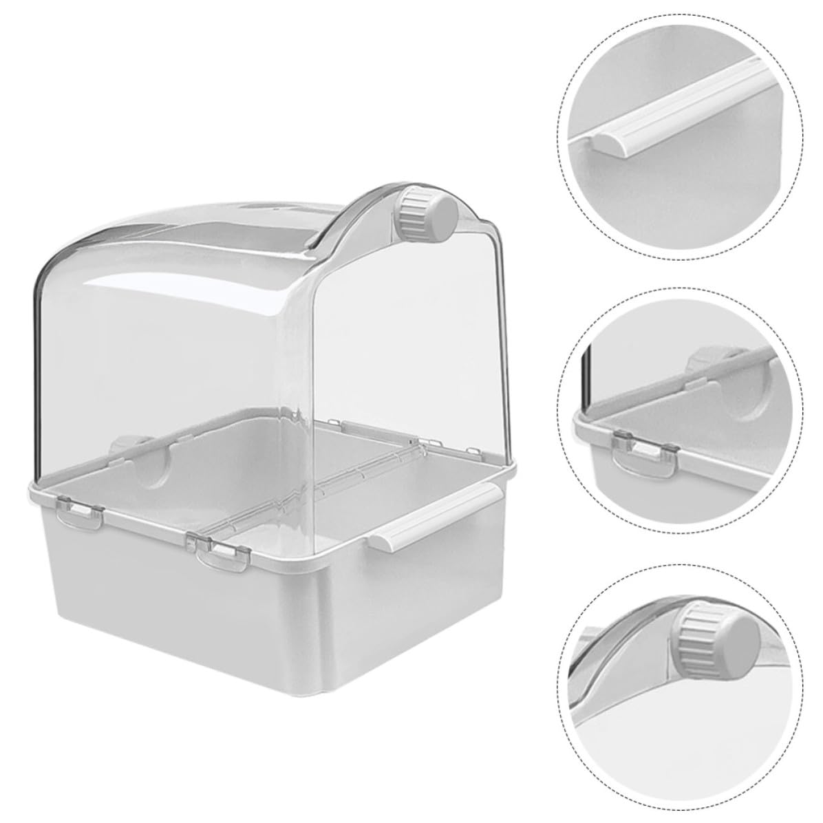 ibasenice Bassin pour Bain D’Oiseaux en Plastique Blanc, Injecteur D’Eau