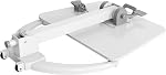 PrimeCables Bureaux mobiles pliables portatifs, Table mobile sur lit réglable pour usage au bureau d'accueil Dortoir Hospital, assis pour se tenir au poste de travail Tiltable Top & 22 Capacités