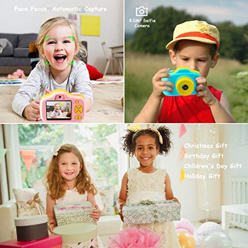Joytrip Kids Digital Cameras for Boys Girls Gifts HD 2.3 Inches Screen 12MP Video Camera for Kids Shockproof Children Selfie Toy Mini Camera Camcorder Child for Boys Age 3-14 (Blue)