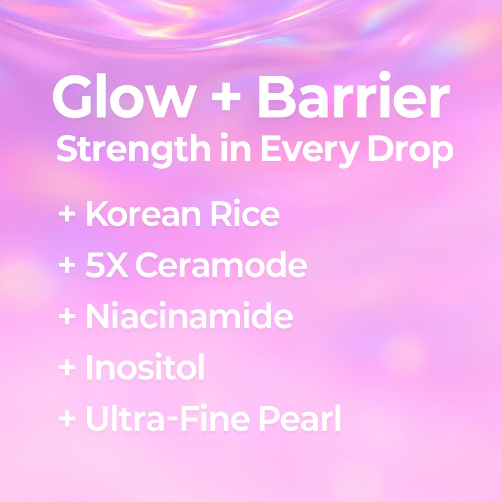 FARMSKIN Riceramin Super Glow Serum - Revitalizing & Moisturizing Makeup Primer Face Serum with 5x Ceramide, Rice Extract & Vitamin C - Korean Skin Care for Uneven Skin Tone & Visible Spots 1.69 fl oz - Image 5