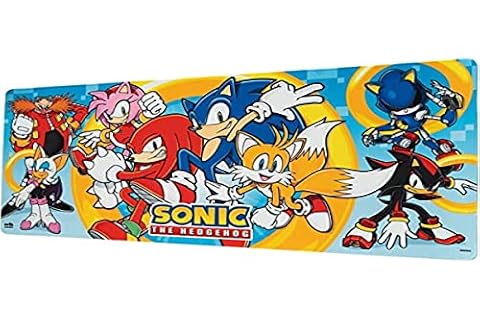 Erik Official Sonic Green Hill Zone Adventures XXL Mouse Mat - Desk Pad - 31.5" x 13.78" Non-Slip Rubber Base Mouse Pad, Gaming Mouse Pad, Keyboard Mouse Mat - Sonic The Hedgehog Gifts