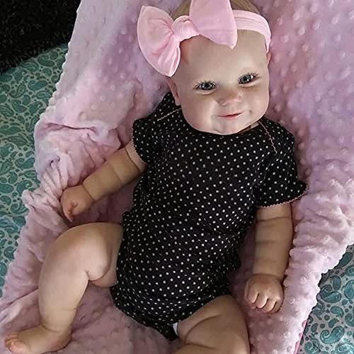 ZIYIUI Muñecos Reborn Niña 22 Pulgadas 55Cm Realista Silicona Cuerpo Completo Bebe Reborn Suave Vinilo de Recién Nacido Niño Niña Regalo Juguete Reborn Dolls