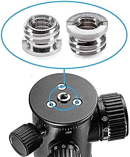 Image of SHOPEE 1 /4 inch-20 D-Ring Tripod Screw Camera Screw with Mounting for Camera Camcorder Tripod Monopod Quick Release Plate Stainless Steel Pack of 4 (2 x Tripod & 2 x Adapter)