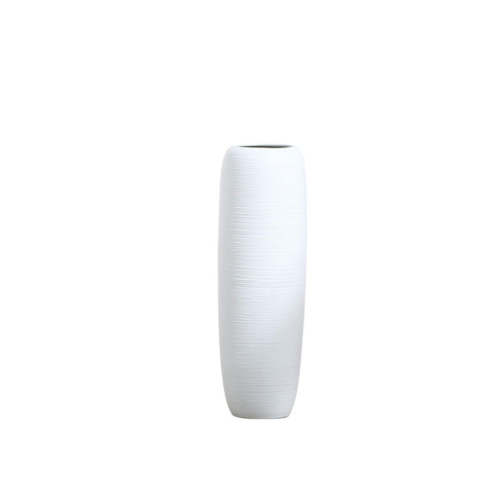asdchZen Large White Ceramic Vase, Hotel Lobby Floor-Standing Decorative Vase Villa Ballroom Indoor Decorative Vase Vase Height: 60/80/100Cm,20 * 60CM