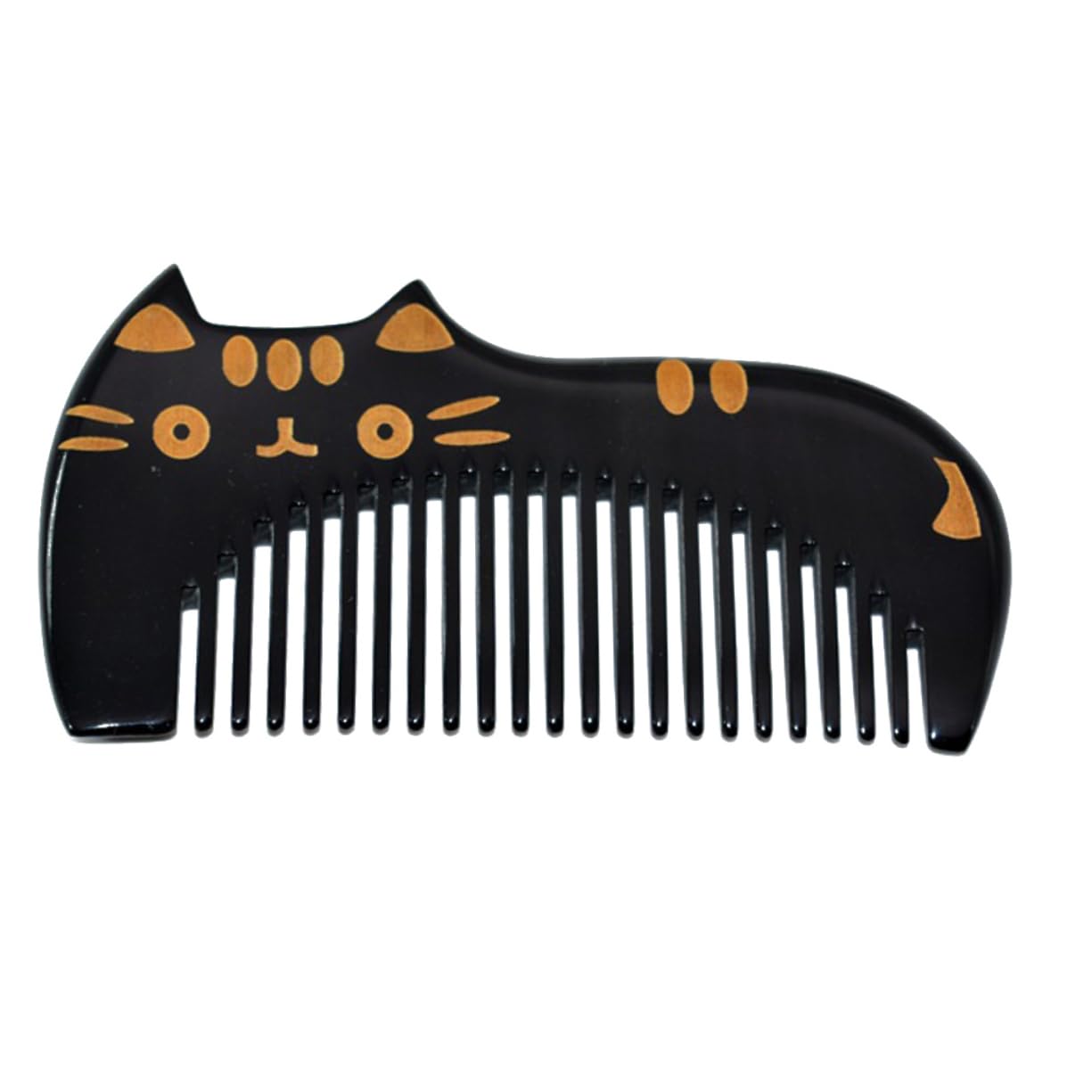 Healeved 3piezas Peine De Cuerno Natural Para Peinado De Mujeres Peine Antiestático y Portátil Para Tipo De Cabello Diseño De Caricatura Herramienta De Estilo Práctica y Duradera