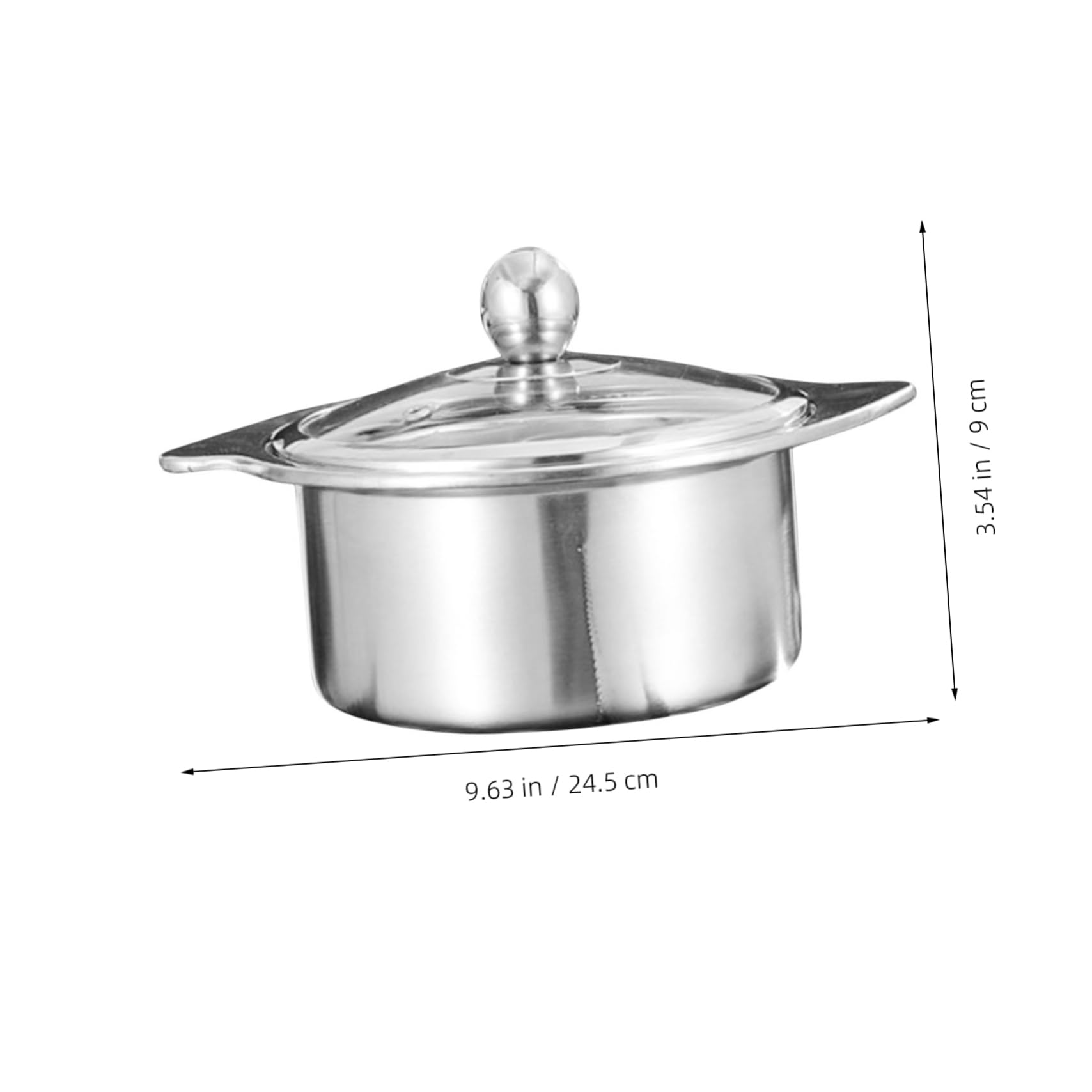 OUNONA Divided Hot Pot Two-flavor Stock Pot for Induction Cooking for Even Heat Distribution for Meals