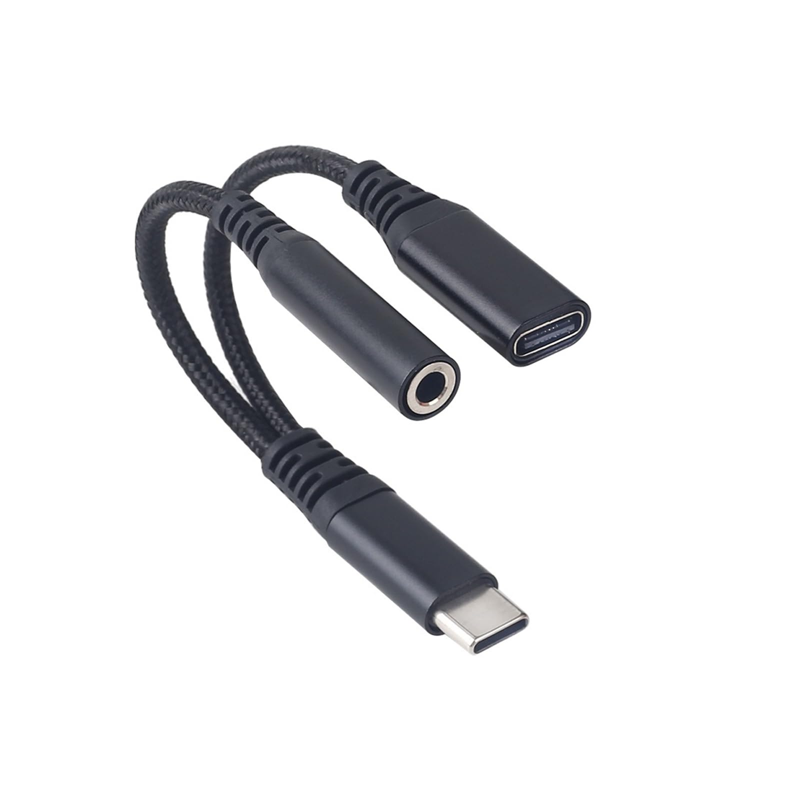 Fentency 2 in 1 USB C To 3.5mm Music Charging Adapter With HiFi Chip Simultaneous Charging For Smartphones Tablets