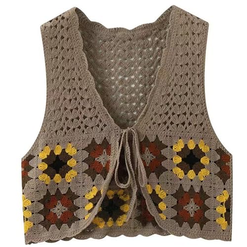 Pastoralist Strickweste für Frauen Boho ärmelloses floral hohl out häketweste casos v neck Khaki Krawatte Front Strick Sommer Open Strickjacke Pullover Weste, Strickweste für Frauen, Häkelweste Pastoralist Strickweste für Frauen Boho ärmelloses floral hohl out häketweste casos v neck Khaki Krawatte Front Strick Sommer Open Strickjacke Pullover Weste, Strickweste für Frauen, Häkelweste
