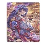 VTUBER JK 女子 絵描集合写真 浴衣雷-電将軍 マウスパッド プレミアム デスクマット 仕事 ゲーム オフィス ホーム用 マウスパッド 大型キーボードパッド デスクパット 18*22cm