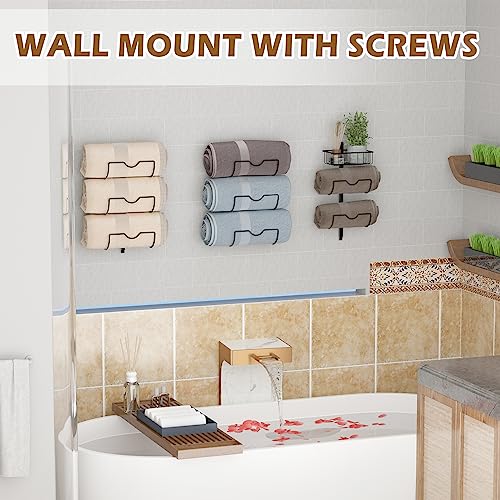 X-cosrack-Over-Door-Towel-Rack-for-Bathroom-Wall-Mount-Towel-Holder-with-9-Compartments-Rolled-Towel-Organizer-Door-Hanging-Matte-Black