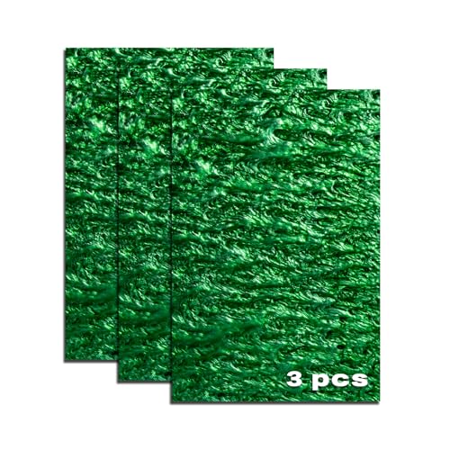 Image of TOEPODO Pearlescent Ripple Cast Acrylic Sheets 1 /8inch Thick Marble Acrylic Sheets for Laser Cutting Plexiglass Sheets for Art Design DIY Crafts Home Deco (3, Emerald Green, 8x12 Inch)