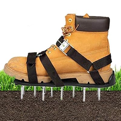 LT MANUAL LAWN Scarifier Garden Spike Sandals Grass Spike Shoes With Zinc Alloy $51.83 - AU