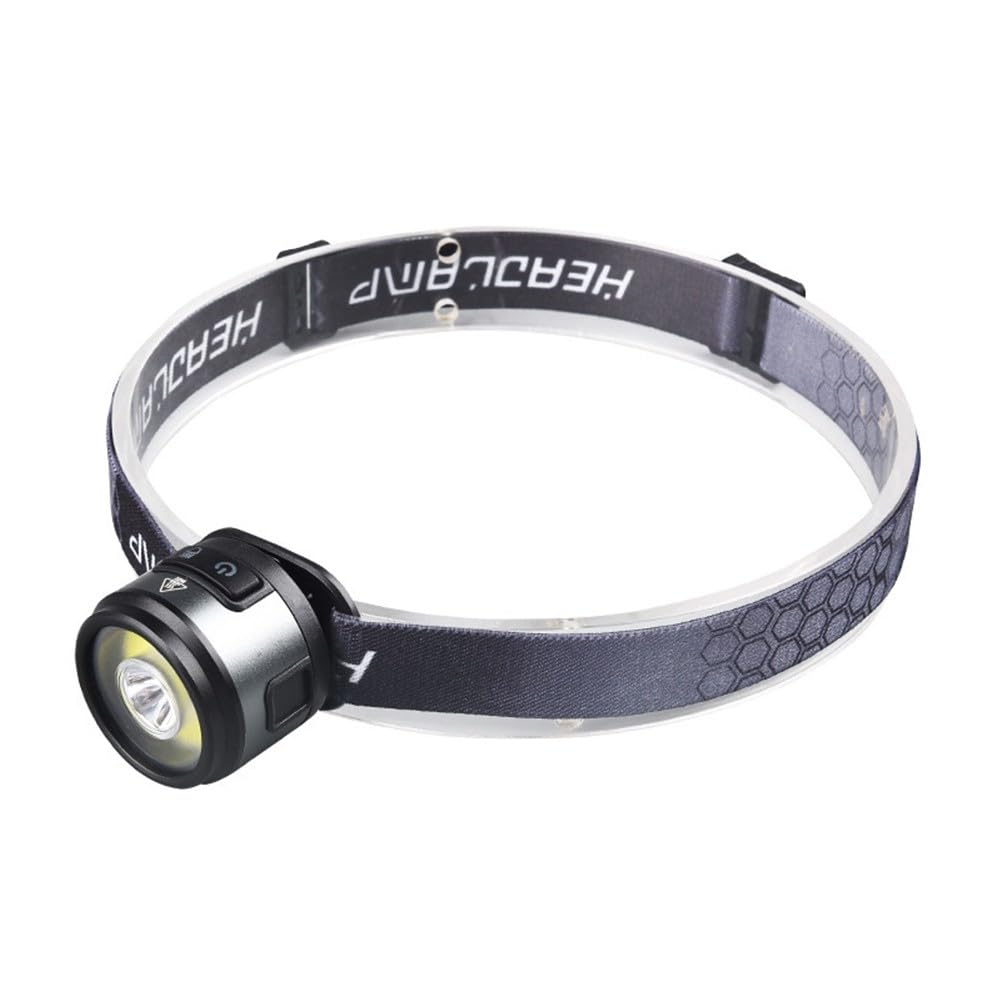 Linterna frontal LED recargable, luz de clip USB-C de 5 W con gancho magnético para camping, correr, pesca, 280 lúmenes, modos blanco y rojo