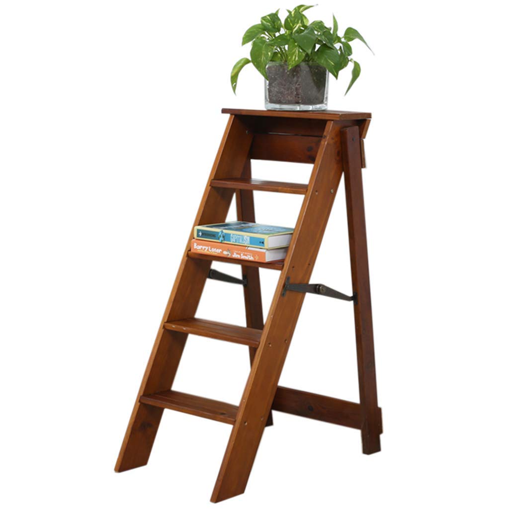 Sièges de chaise d'escalier pliants avec 5 marches en bois