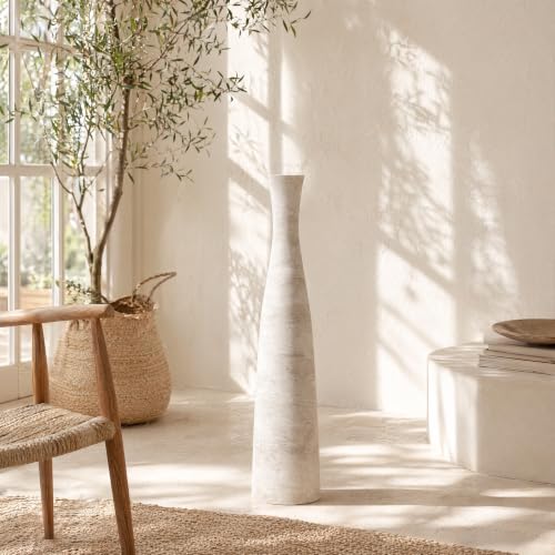 Image of Ceramic Tall Floor Vase, 29 inch Terracotta Large Decorative Vases Home Decor