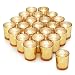 Gold Votive Candle Holder Set of 24 ,HabiLife Mercury Glass Tealight Candle Holder,Adds The Perfect Ambiance to Your Wedding/Home Decor