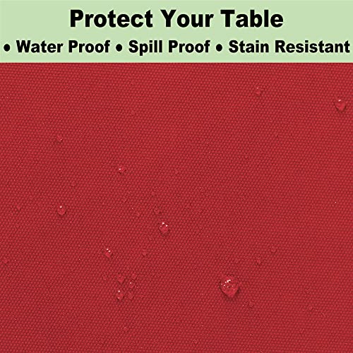 Plastic Red Tablecloths 3 Pack Disposable Table Covers 54 X 108 Inch Ruby Shine Red Table Cloths For Parties Anniversary Thanksgiving Christmas Graduation Wedding, Fits 6 To 8 Foot Rectangle Tables #TOP3
