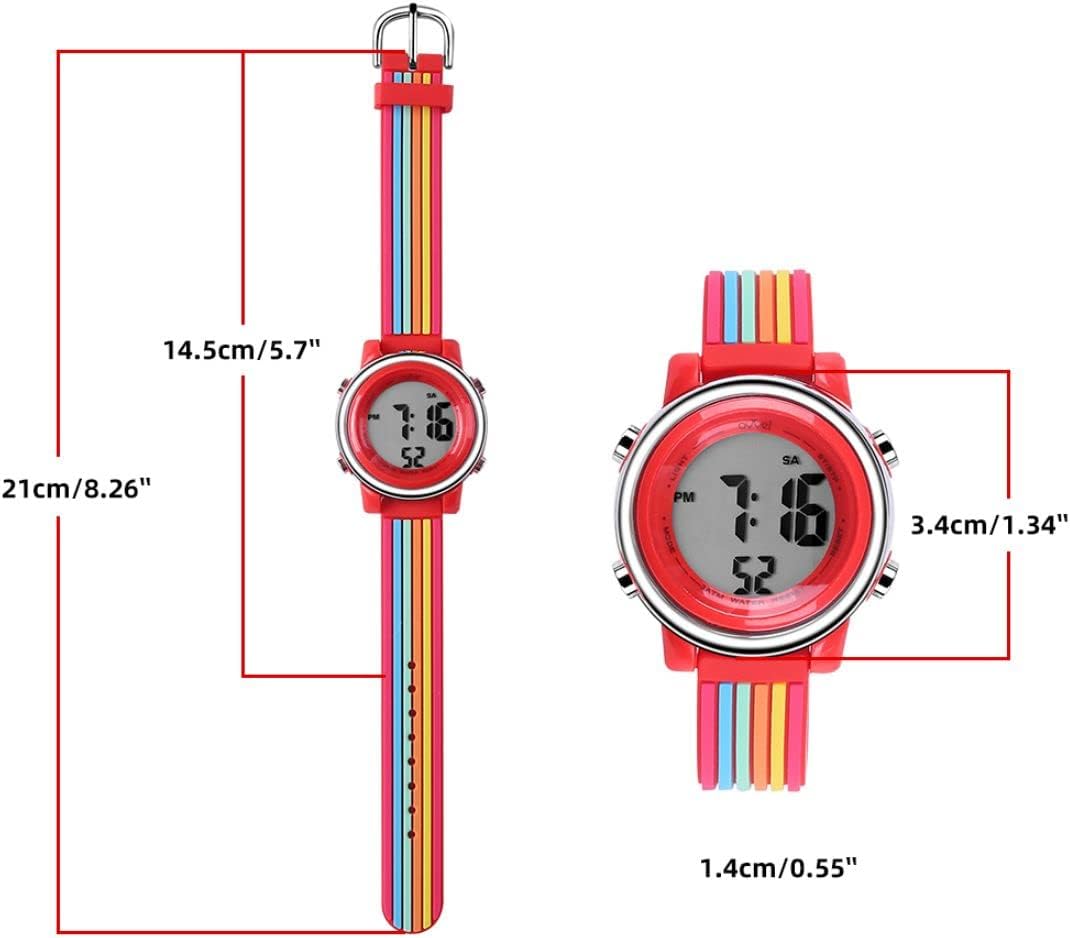 Girls Watch – Pretty and Cute Kids Cartoon Digital Wristwatch with Teaching Display Time Teacher