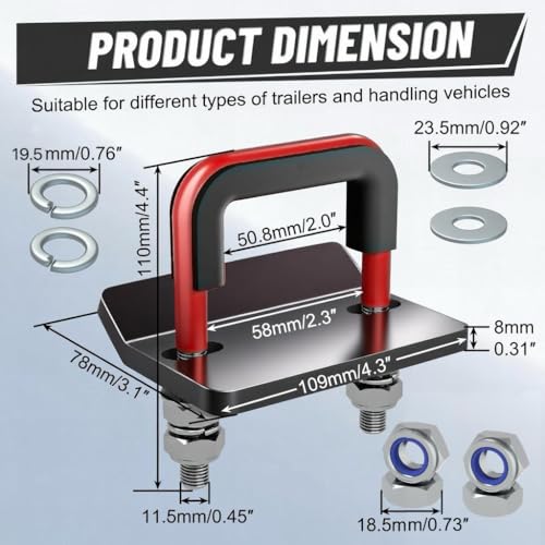 image for Gerguirry Trailer Hitch Tightener Anti Rattle Clamp for 1.25