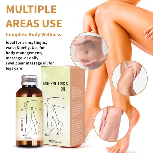 SwellClear Massage Oil for Legs & Body,Natural Firming Body Oil to Help Reduce Swelling, Aid Lymphatic Drainage & Relieve Muscle Discomfort,Non-Greasy Fast Absorbing Leg Relief for Women & Men,50ml - Image 3