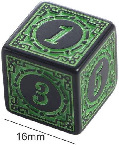 Multi-Sided Acrylic D6 Dice Set for Tabletop Role Playing Games, 16mm Polyhedral Dice in 5 Colors (Red, Blue, Black, Green, Yellow)(blue-10pcs)