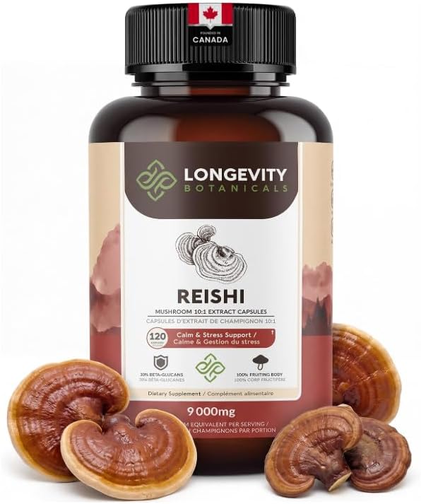 Organic Reishi Mushroom Capsules Supplement Extract | Ganoderma Lingzhi
