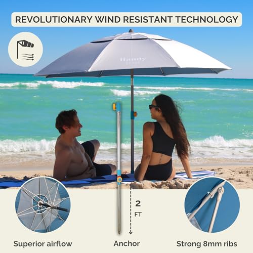 Handy Beach Goods US237F10 Handy Beach Umbrella & Anchor System thumb #1