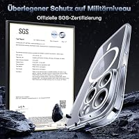 TOCOL für iPhone 15 Pro Max Hülle für Magsafe, Vollständiger Kameraschutz Nie Vergilbung Stoßfest Kratzfest Magnetisch Handyhülle für iPhone 15 Pro Max Case, Transparent – Ansicht 5