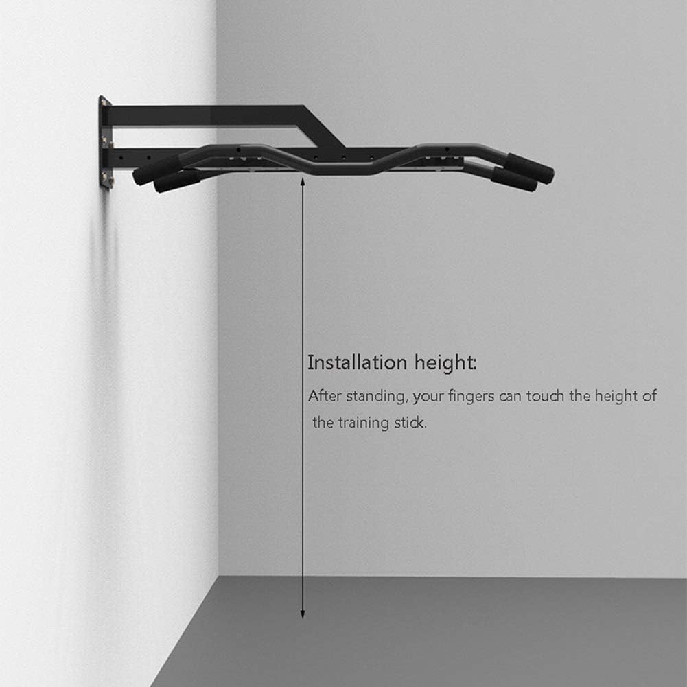 OSCCAR Strength Training Pull Up Bar Wall-Mounted Horizontal Bar, Double Use Fitness Bar, Hanging Resistance Belt Sandbag Suspension Equipment, Load-Bearing 250KG