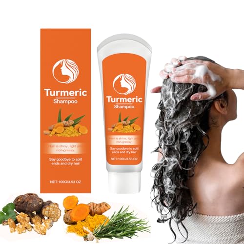 Image of Turmeric & Collagen Shampoo and Conditioner Set, Sulfate-Free Volumizing Thickening for All Hair Types, Color Safe Travel Size Biotin Enriched with Coconut Oil, Dry Damaged Hair Solution (1 PCS)
