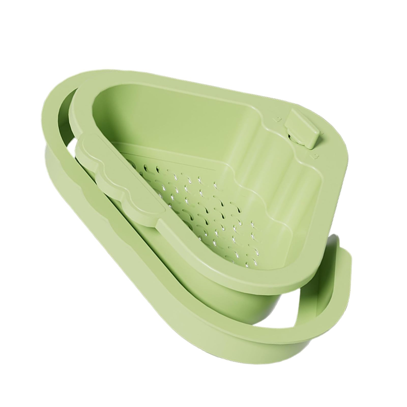 Tsophreniq Layer Food Scrap Catcher Triangular Sink Basket for Kitchen Waste Separation and Space Saving Double Layer Food Scrap Catcher Triangular Sink Basket