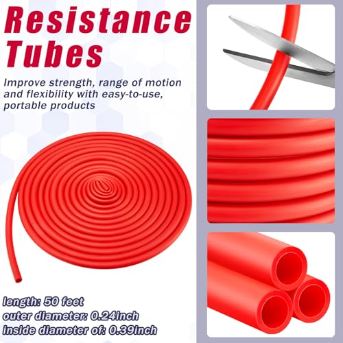 1 Roll Resistance Tubes Exercise Tubing 50ft Exercise Bands Tubing for Therapy, Lower Pilates, Home Workouts, Rehab Core - Image 3